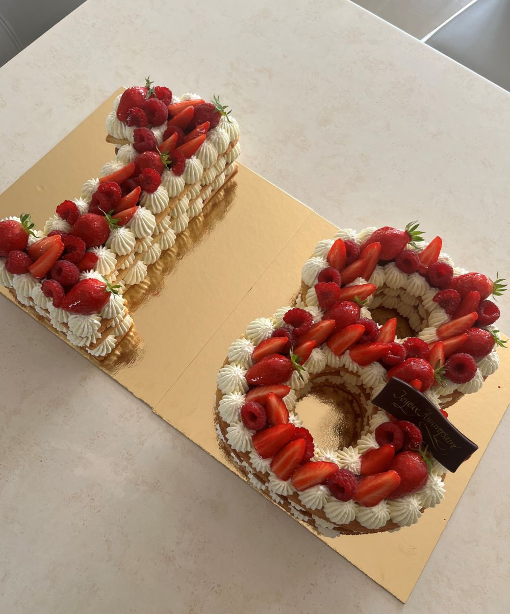 Number cake pour anniversaire de particulier à Brest